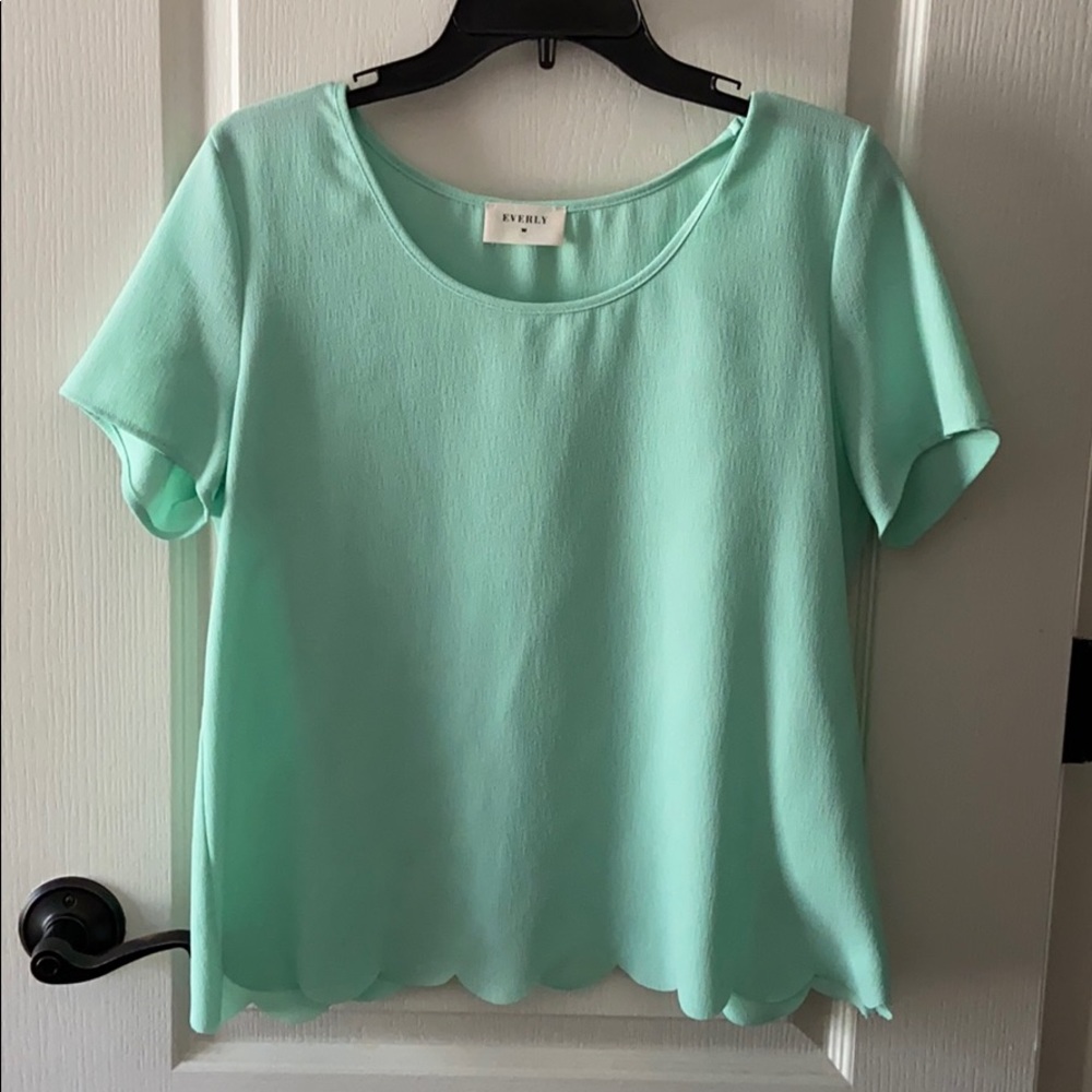 Mint color blouse